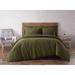 Linen Duvet Set by Brooklyn Loom in Olive Green (Size FL/QUE)