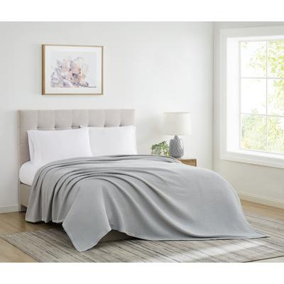 Heritage Cotton Waffle Blanket by Cannon in Grey (Size FL/QUE)