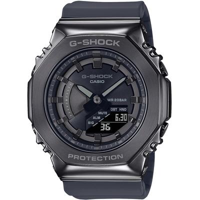 Chronograph CASIO G-SHOCK, grau (grau, schwarz), Armbanduhren, Damen, Quarzuhr, Armbanduhr,Digitaluhr, bis 20 bar wasserd Damenuhr,Herrenuhr Image