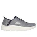 Skechers Men's Slip-ins: GO WALK Flex - New World Sneaker | Size 11.0 | Gray/Navy | Textile/Synthetic | Vegan | Machine Washable