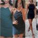Zara Dresses | New Zara Black Stretch Linen Draped Cross Back Mini Dress Xl | Color: Black | Size: Xl