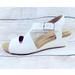 Giani Bernini Shoes | Gianni Bernini Belinaa Memory Foam White Leather Sandals Women Size 10 M | Color: Tan/White | Size: 10