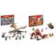 LEGO NINJAGO Egalt der Meisterdrache, Ninja-Set mit Drachen-Spielzeug und 5 Figuren & NINJAGO Wyldfires Lavadrache Fabelwesen verwandlungsfähiges Spielzeug