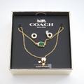 Coach Jewelry | Coach Earrings And Slide Bracelet Set | Color: Gold | Size: Os