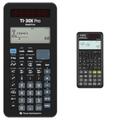 Texas Instruments TI-30X Pro Mathprint Schulrechner (4-zeiliges hochauflösendes Display, Solar- und Batteriebetrieb) Schwarz & Casio FX-87DE Plus-2 Wissenschaftlich-Technischer Schulrechner, Schwarz