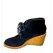 Coach Shoes | Coach Karson Black Suede Wedge Booties 36 | Color: Black/Tan | Size: 6