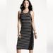 Athleta Dresses | Athleta Getaway Cross Back Midi Dress Stripe Black | Color: Black | Size: Xs