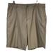 Adidas Shorts | Adidas Climalite Men's Khaki Flat Front 3 Stripe Sport Golf Shorts Size 36 | Color: Tan | Size: 36