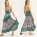 Free People Dresses | Intimately Free People Gabriela Floral Maxi Halter Dress With Asymmetrical Hem.M | Color: Blue/Red | Size: M