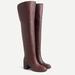 J. Crew Shoes | J.Crew Leather Over-The-Knee Burgundy Boots Size 6.5 | Color: Red | Size: 6.5