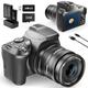 NBD 4K Digital Camera with 40X Zoom，64MP DSLR Camera for Photography Beginners，Autofocus 1080P HD Vlogging Camera with EIS，32GB SD Card，2 Batteries