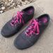 Vans Shoes | Harry Potter "Deathly Hollows" Vans Shoes Men 10.5 - W12 Custom Laces & Inserts | Color: Gray/Pink | Size: 10.5