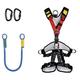 YRHUGHB UJKDDDCC Rock Climbing Harnesses with Rope & Carabiners, Professional Full Body Safety Belt Kit Anti Fall Removable Gear Altitude Protection Equipment surprise gift
