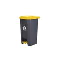 Shihan-2015 Outdoor Outdoor Large Rubbish Bin Commercial Large Size Foot Pedal Pedal Type Outdoor with Lid Household Kitchen Large Capacity Box Rubbish Bin (Color : Yellow, Size : 30L)