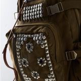 Free People Bags | New Free People Women's Berlin Studded Backpack-Faded Military | Color: Green/Silver | Size: Os