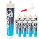 12 x White Bond-It Xtreme Silicone Sealant for bathrooms, kitchens, bath, wet room - Anti-Mould Silicone Premiere Range BDSANX