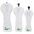 Craftsman Golf Driver Fairway Hybrid Head Cover Simple and Clean White Birdie Design (for Driver, Fairway and Hybrid)