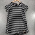 Michael Kors Dresses | Michael Kors Dress Women 1x Plus Black Striped Mini T Shirt Short Sleeve Stretch | Color: Black/White | Size: 1x