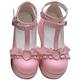 Womens Mary Jane Shoes Bow Heart T-Strap Lolita Platform Shoes Round Toe Dress Pumps Shoes (Color : Pink 1, Size : 5 UK)