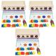 Vaguelly 3 Sets Shape Sorting Wood Chips Funny Toys Color Sorting Game Shape Matching Toys Shape Matching Puzzle Color Sorting Toys Sorting Machine Child Wooden Portable