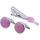 Tie Clips for Men, Fashion Pink Tie Clip Cufflinks Suit Sleeve Dress Wedding Dress Clothing Accessories Clip Bar Clips Pinch Wedding Business Tie Clips with G