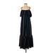 Derek Lam 10 Crosby Casual Dress - Maxi: Black Stripes Dresses - Women's Size 4