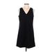 Gap Casual Dress - Mini V-Neck Sleeveless: Black Solid Dresses - Women's Size Medium Petite