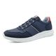 LEOSS ORIGINAL Men's Trainers with Laces Casual Slip On Breathable Shoes, blue navy, 8.5 UK