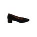 Old Navy Heels: Pumps Chunky Heel Classic Black Solid Shoes - Women's Size 9 - Almond Toe