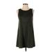 Forever 21 Casual Dress - Mini Crew Neck Sleeveless: Green Solid Dresses - Women's Size Small