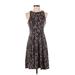 Athleta Casual Dress - A-Line: Brown Zebra Print Dresses - Women's Size X-Small