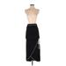 White House Black Market Casual Dress - Midi Plunge Sleeveless: Black Print Dresses - Women's Size X-Small