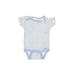 Gerber Short Sleeve Onesie: Blue Stripes Bottoms - Size 0-3 Month