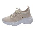 HUPAYFI Trainers-Breathable-Running-Lightweight Womens Trainers Running Shoes Gym Tennis Sneakers Walking Ladies Slip-on Sports Shoes Canvas Shoes for Men,Fishing Gifts for Men 6 47.99 Beige