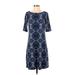 Tommy Bahama Casual Dress - Shift: Blue Batik Dresses - Women's Size X-Small