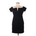 Lulus Casual Dress - Sheath: Black Solid Dresses - Women's Size Medium