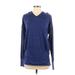 Athleta Pullover Hoodie: Blue Marled Tops - Women's Size Small