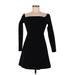 BCBGMAXAZRIA Casual Dress - Mini: Black Solid Dresses - Women's Size X-Small