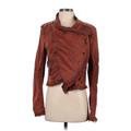 Free People Jacket: Short Brown Print Jackets & Outerwear - Women's Size Small