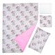 4 Piece Duvet Cover Pillowcase Fitted Sheet and Waterproof Protector Set for 120x60 cm Baby Cot Bed (It's a Girl)