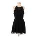 BCBGeneration Cocktail Dress - Party Scoop Neck Sleeveless: Black Solid Dresses - Women's Size Medium