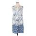 London Times Casual Dress: Blue Batik Dresses - Women's Size 2