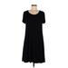 Old Navy Casual Dress - Shift Scoop Neck Short sleeves: Black Print Dresses - Women's Size Medium