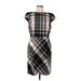 Karen Millen Cocktail Dress - Sheath: Black Plaid Dresses - Women's Size 10