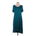 Lularoe Casual Dress - Midi: Teal Solid Dresses - Women's Size Medium
