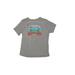Next Level Apparel Short Sleeve T-Shirt: Gray Color Block Tops - Kids Boy's Size 10