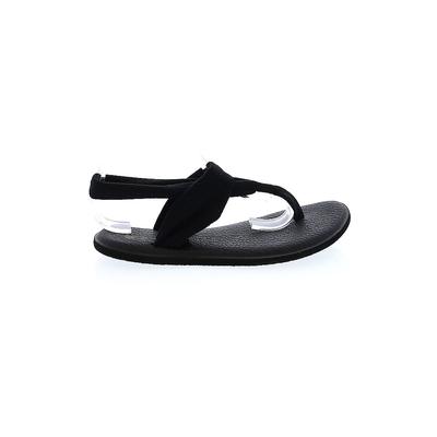 Sanuk Sandals: Black Solid Shoes - Women's Size 9 - Open Toe