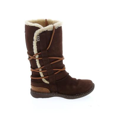 Ugg Australia Boots: Winter Boots Chunky Heel Bohemian Brown Print Shoes - Women's Size 6 - Round Toe