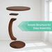 Round End Table, Wood C-Shaped Side Table, Small Couch Side Table