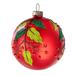 Beaded Vine Pattern Glass Ball Ornament